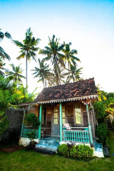 Indonesia Bali Ubud Villa Típica Para Turistas Con Piscina Amanecer — Foto de Stock