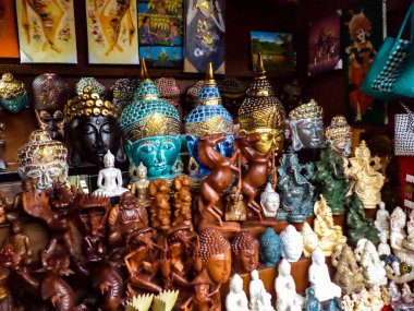Ubud, Bali, Endonezya 'daki hediyelik eşya dükkanı