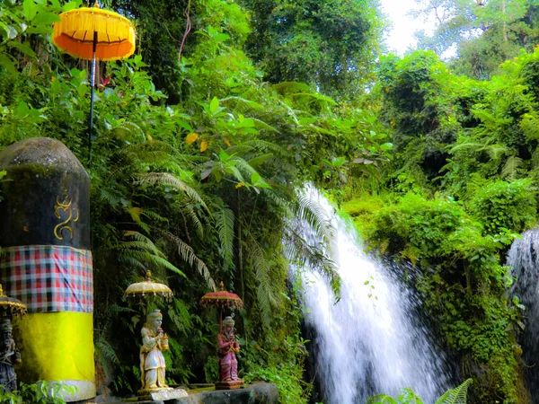 Taman Beji Griya Waterval Kabupaten Badung Bali Indonesië Stockfoto