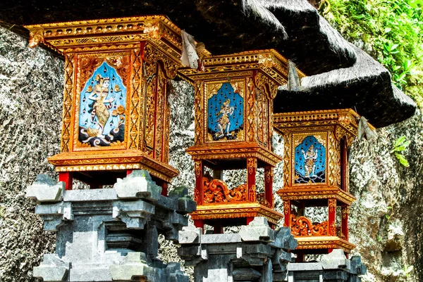 Ubud Endonezya Bali Yakınlarındaki Tiran Boş Tapınağı Ndaki Ahşap Sanat — Stok fotoğraf