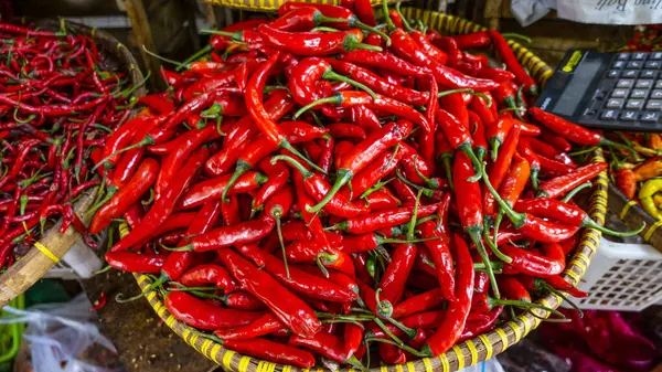Red Chili Peppers Close — Stock Photo, Image