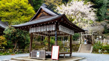 Japonya, KYOTO Nisan 2024: Kyoto, Japonya 'daki Otoyo Tapınağı. Tapınak ilk olarak 887 'de inşa edildi..