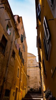 SASSARI, Corso Trinit yakınlarındaki eski şehir sokakları, İtalya, Sardunya 