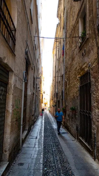 SASSARI, Corso Trinit yakınlarındaki eski şehir sokakları, İtalya, Sardunya 