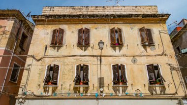 SASSARI, Corso Trinit yakınlarındaki eski şehir sokakları, İtalya, Sardunya 