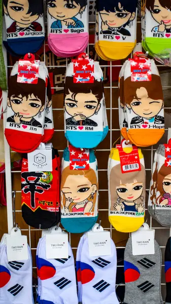 Seoul, South Korea, fancy socks in a souvenir shop at Bukchon Hanok Village, Seoul, South Korea