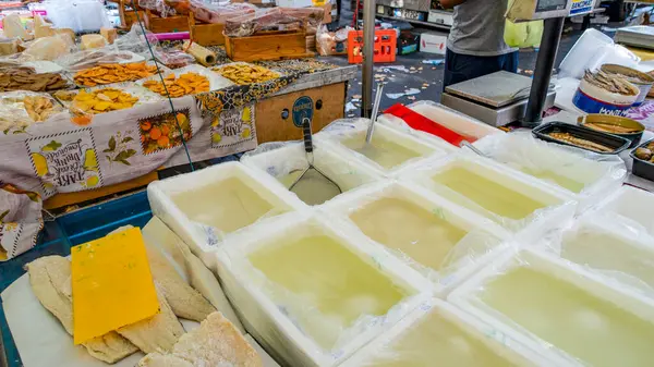 stock image Street market stalls with typical Italian food, Rome, Italy