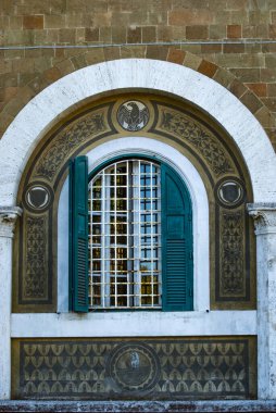 LIDO DI OSTIA, ROME, Toscanelli sahilindeki eski Colonia Marina Vittorio Emanuele III, Ostia Lido, Roma, İtalya