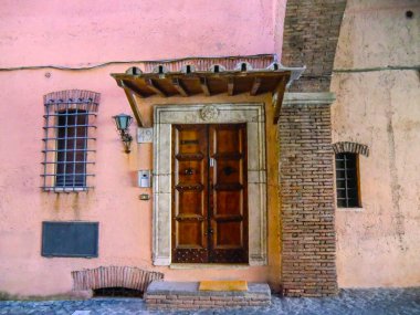 Via del Velabro, Casa Pierleoni, ortaçağ evi, Roma, İtalya.