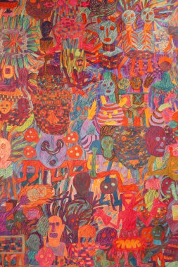 Ficre Ghebreyesus 'un Tablosu (1962-2012), Eritre asıllı Amerikalı sanatçı, şef ve aktivist Nuanu Creative City, Ağustos 2025, Bali, Endonezya. Nuanu, Endonezya, Bali 'de 44 hektarlık bir yaratıcı şehirdir. Uyumlu bir yaşama bağlılığı somutlaştırır.