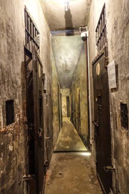 Maison Centrale, Hanoi, Vietnam. Hoa Lo Hapishanesi, nam-ı diğer Hanoi Hilton ABD-Vietnam Savaşı sırasında. Fransızlar tarafından hapsedilenler için Azim ve Ebedi Zafer Anıtı. Temmuz 2025.