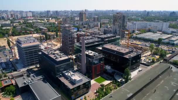 Letecký Pohled Moderní Budovu Rezidenční Komplex Domov Výstavba Obytných Prostor — Stock video