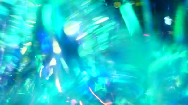 Crystal Prism Optical Flare Promienie Iluzji Opalizujący Holograficzny Projekt Tła — Wideo stockowe
