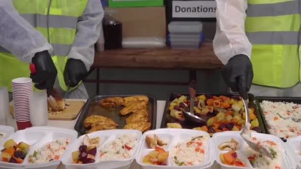 Turkije Geeft Voedseldistributie Evenementen Voorafgaand Aan Thanksgiving Hoge Kwaliteit Beeldmateriaal — Stockvideo