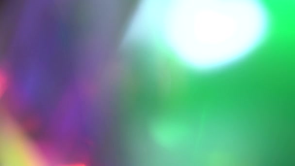 Bagliore Delle Lenti Luce Attraverso Sfaccettature Cristallo Lampeggia Con Colori — Video Stock