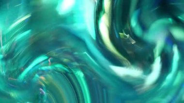 Surreal psychedelic whirlwinds and waves. Holographic color-changing background. Light through crystal. High quality 4k footage