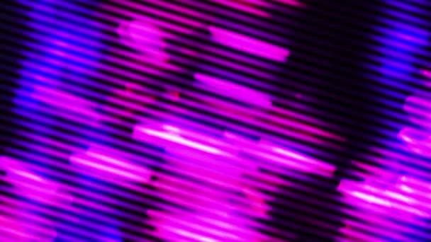 Trending Viva Magenta Digital Neon Blue Night Blurred Stripes City — Vídeo de Stock