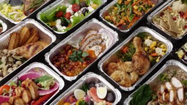 Charity hot lunches for the needy. Food For The Poor. Feeding the Hungry. Charity organization. High quality 4k footage