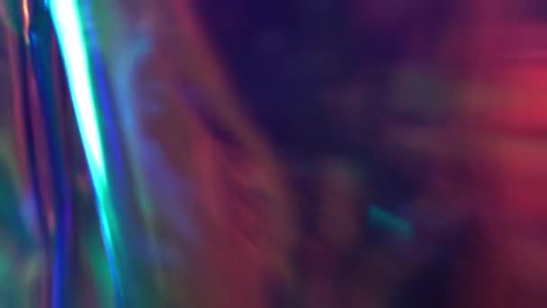 Prisma Cristal Refracción Luz Fondo Textura Arco Iris Fondo Holográfico — Vídeo de stock