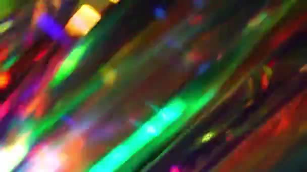 우주에서 움직이는 다이아몬드의 대각선 크리스탈을 무지개 고품질 — 비디오