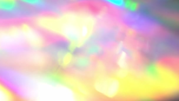 Verschwommenes Weiches Regenbogenlicht Hintergrund Oder Overlay Unscharfer Einhorn Hintergrund Hochwertiges — Stockvideo