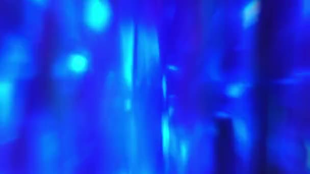 Rayos Brillantes Luz Neón Azul Líneas Brillantes Que Mueven Velocidad — Vídeo de stock