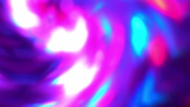 Sparkling Neon Rosa Viola Prisma Luce Arcobaleno Animazione Girevole Surreale — Video Stock