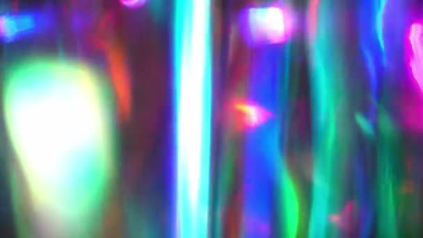 Olografico Iridescente Astratto Lucido Arcobaleno Colori Sfondo Filmati Alta Qualità — Video Stock