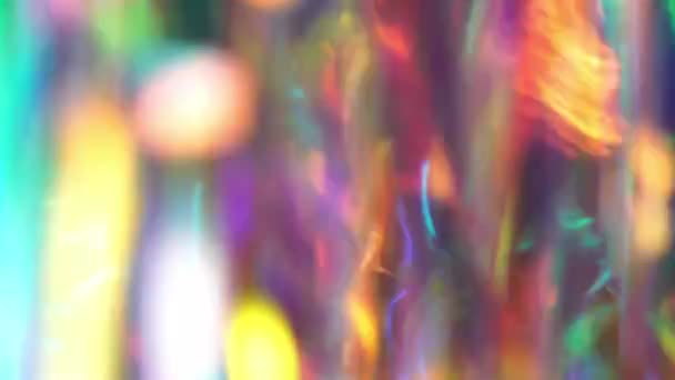 全息色彩艳丽的抽象彩虹色背景 高质量的4K镜头 — 图库视频影像