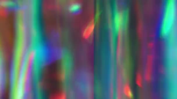 摘要彩虹光谱全息图梯度 色彩艳丽的背景 高质量的4K镜头 — 图库视频影像