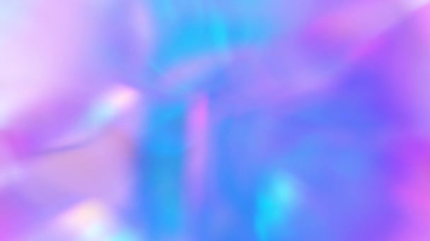 Ένα Ουράνιο Τόξο Ιριδίζον Παστέλ Νέον Μωβ Ροζ Teal Μπλε — Αρχείο Βίντεο