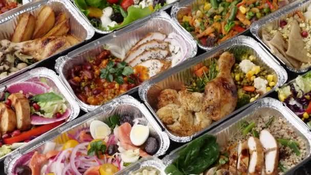 Ingyen Hálaadási Vacsorák Pulykák Élelmiszer Bankok Élelmiszer Kamrák Leveses Konyhák — Stock videók
