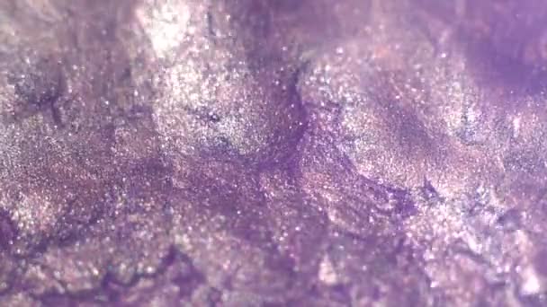 Pastel Leylak Lavanta Mor Inci Rengi Sıvı Boya Mürekkep Akışı — Stok video