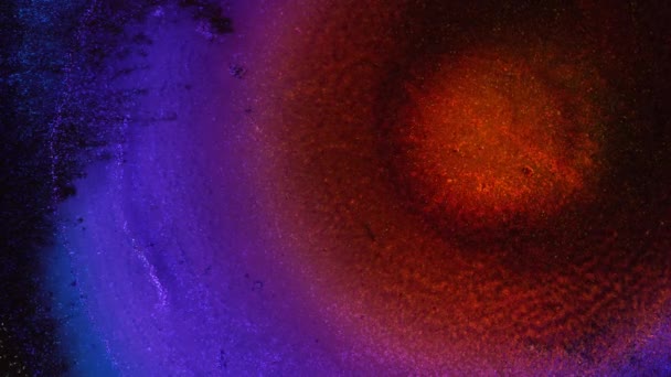 Взрыв Жидких Чернил Близко Солнце Огненный Шар Космос Вселенная Большой — стоковое видео