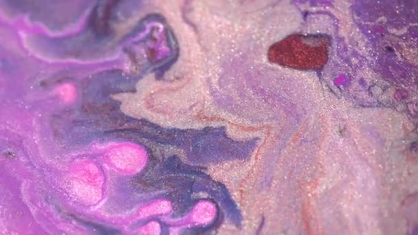 Arte Fluido Abstracto Fondo Luz Púrpura Lila Colores Marmol Líquido — Vídeos de Stock