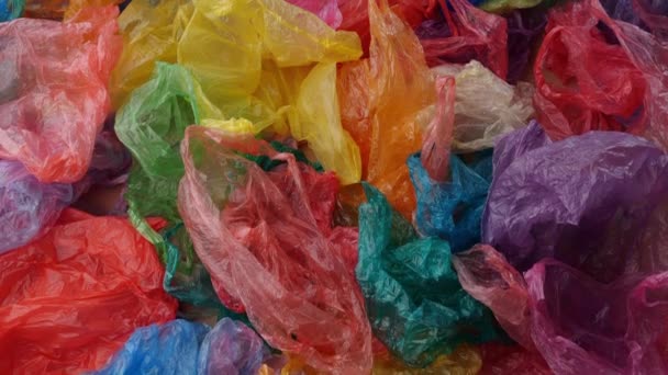Tašky Mohou Být Vyrobeny Různých Plastových Fólií Polyethylen Ldpe Lldpe — Stock video