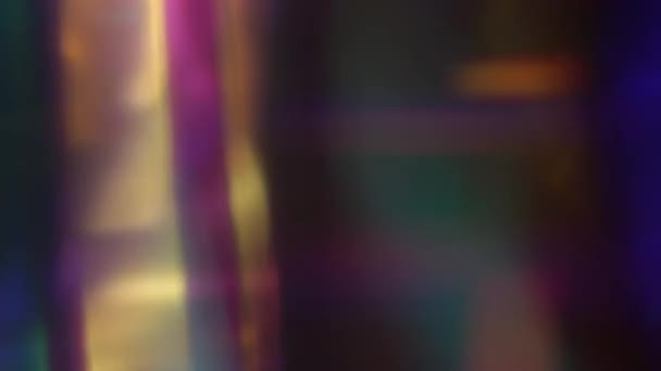 Destellos Horror Luces Holográficas Parpadeantes Sobre Fondo Oscuro Imágenes Alta — Vídeo de stock
