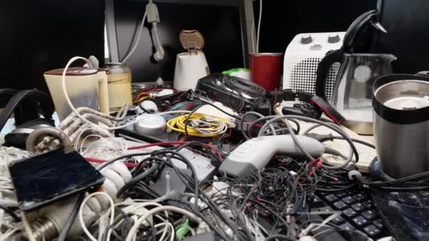 São Também Considerados Resíduos Eletrónicos Eletrónicos Usados Destinados Renovação Reutilização — Vídeo de Stock