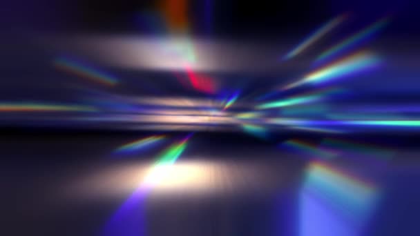 Holographic Abstract Lumières Néon Multicolores Effet Déconcentré Lueur Floue Images — Video