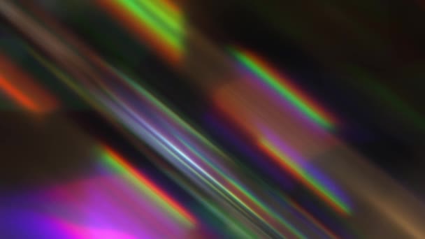 Rifrazione Della Luce Attraverso Prisma Vetro Luce Arcobaleno Filmati Alta — Video Stock