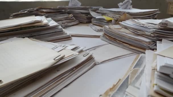 Israfı Ofis Israfı Kağıt Geri Dönüşümü Yüksek Kalite Görüntü — Stok video