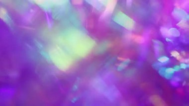 Holografik gökkuşağı yanardöner mor neon mavisi mavi renkler soyut arkaplan. Yüksek kalite 4k görüntü