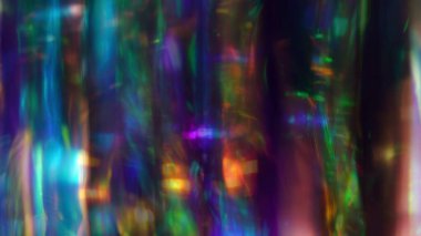 Peri Noel Işıkları Bokeh. Parlak röfleler ve gökkuşağı renkleri. Soyut şenlik partisi geçmişi. Yüksek kalite fotoğraf