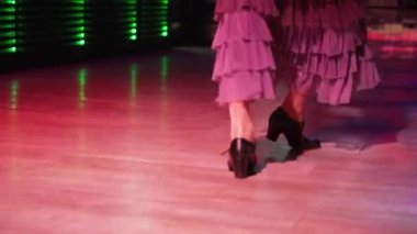 Tablao 'da Flamenko dansı. Yüksek kalite 4k görüntü