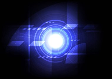 mühendislik mekaniği soyut arkaplan, dijital teknoloji bilgisayar çevrimiçi iletişim, mavi enerji hologramı, bilim boyutu uzay kavramı