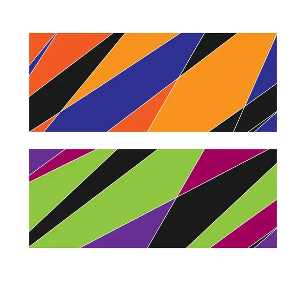 Polígono Fondo Abstracto Encabezado Bandera Forma Fractal Estilo Vectorial Gráfico — Vector de stock