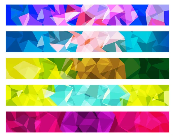 Website Banner Fraktale Polygon Stil Kopfzeile Abstrakten Hintergrund — Stockvektor