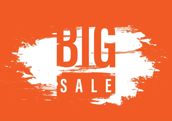 Big Sale Offer Coral Banner Template Advertising Poster Grunge Background — Stock Vector