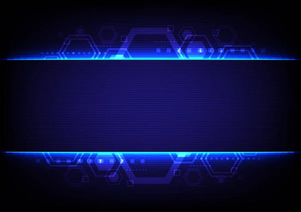 Интерфейс Сканирования Линий Цифровых Сетей Синий Шестиугольник Абстрактный Фон Интернет — стоковый вектор