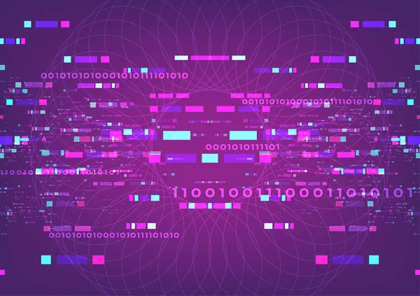 Rede Digital Fundo Abstrato Engenharia Informática Futurista Tecnologia Algoritmo — Vetor de Stock